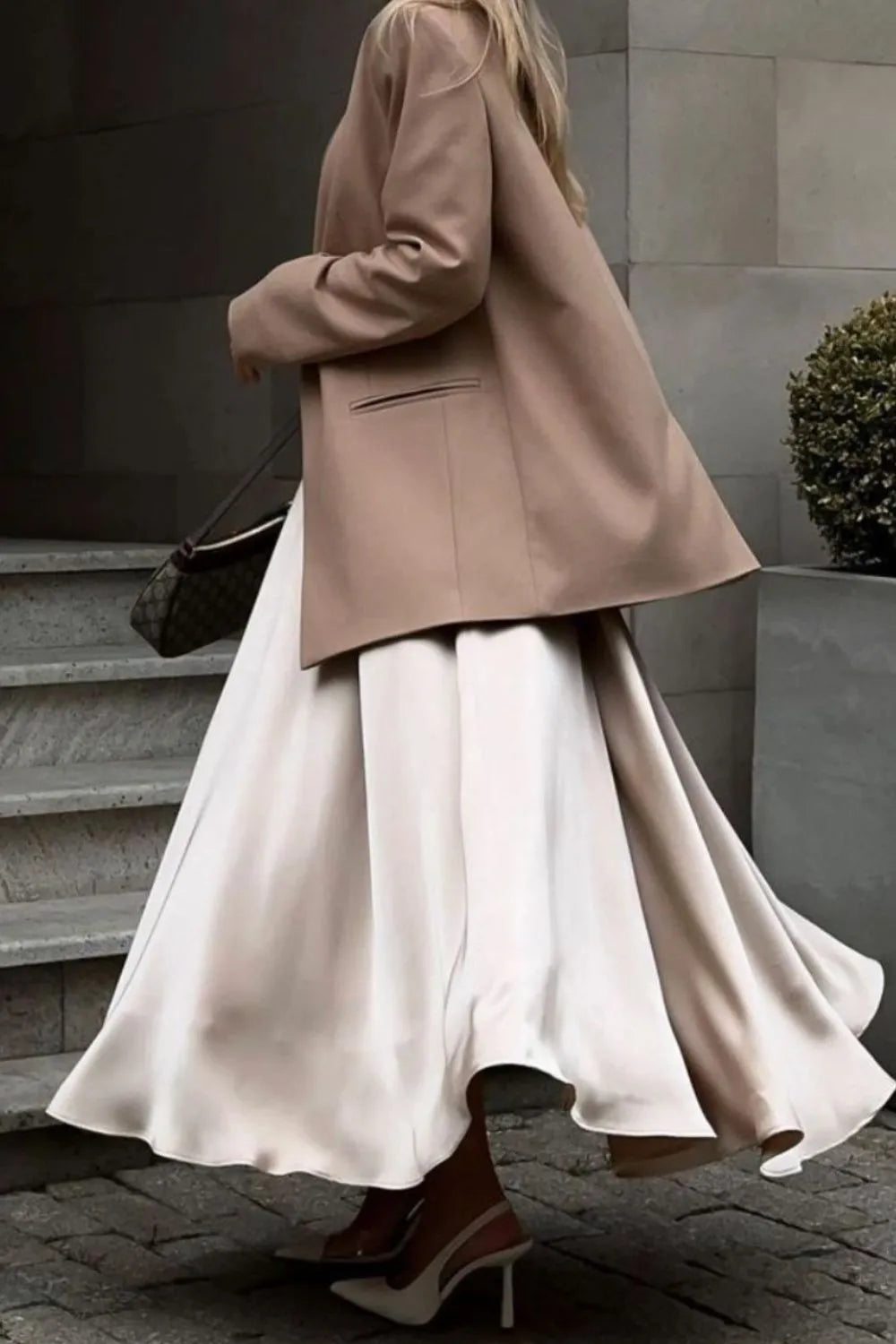 Soft, elegant long maxi skirt for women, ideal for special occasions & summer events.