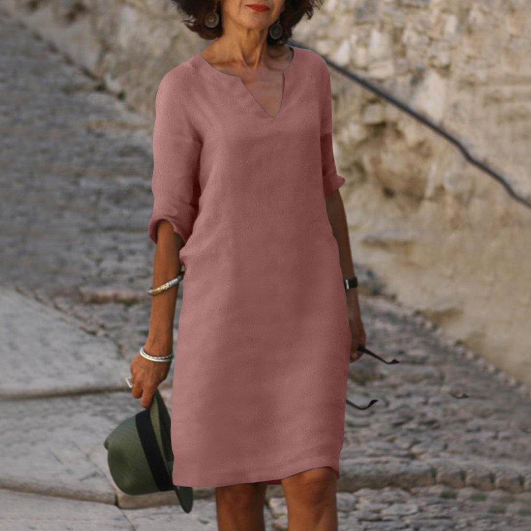 Casual Sofia women's midi summer dress, offering elegant style and comfort for everyday wear.