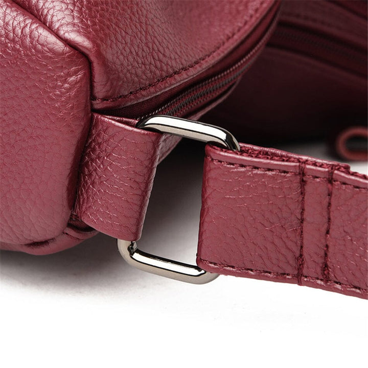 Premium genuine leather crossbody purse, ideal for an elegant and hands-free look.