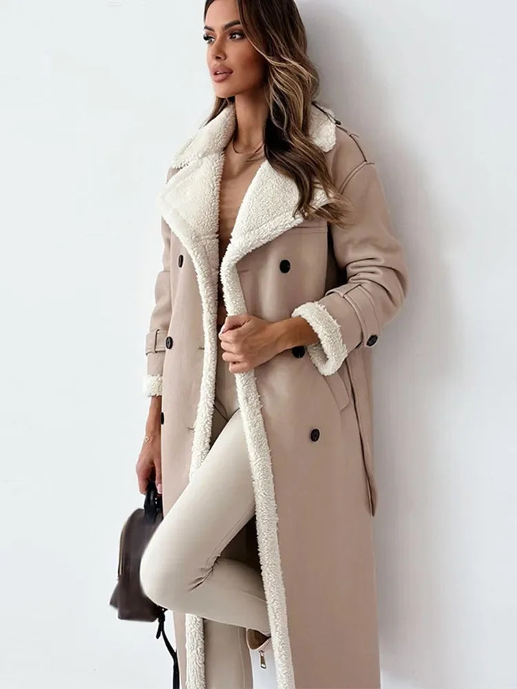 Seraphina women's stylish long winter coat, ultimate warmth and fashion for elegant cold weather apparel.