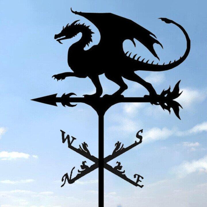 Stylish metal weathercock wind vane, durable garden decor and directional indicator for any yard.
