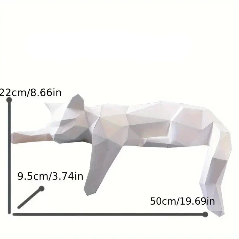 Modern minimalist cat sculpture in elegant design, perfect feline art for home, office, or living room shelf decor.