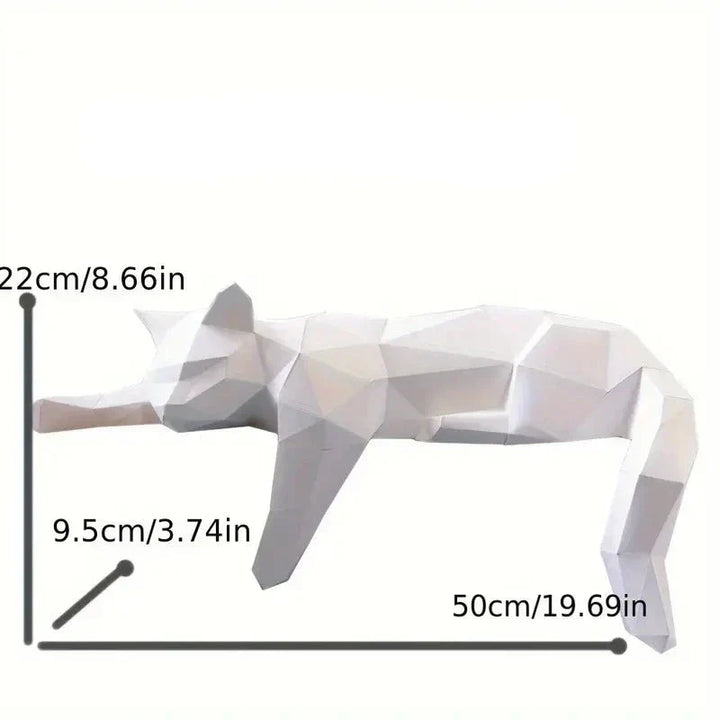 Modern minimalist cat sculpture in elegant design, perfect feline art for home, office, or living room shelf decor.