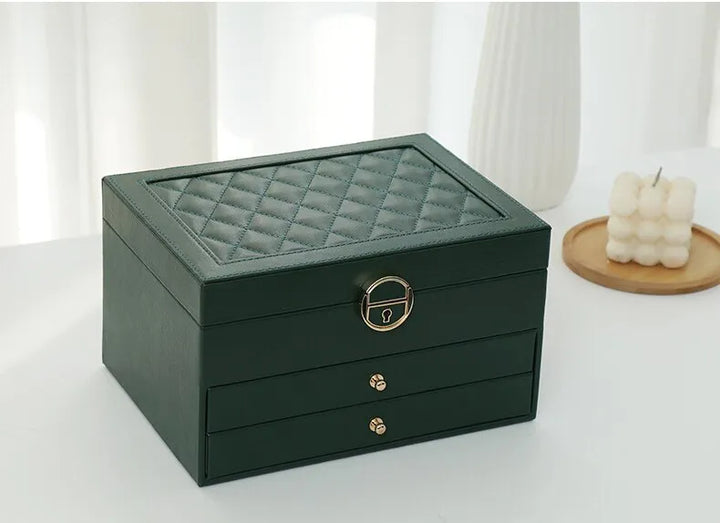 Women's multilayer accessory box, organized and stylish storage solution for all jewelry.