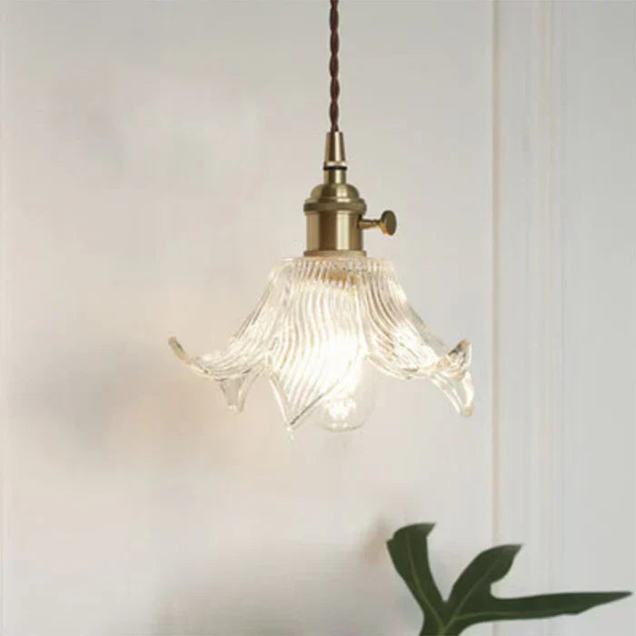 Elegant OpulentGlow glass pendant lamp for modern dining rooms, a stylish ceiling fixture.