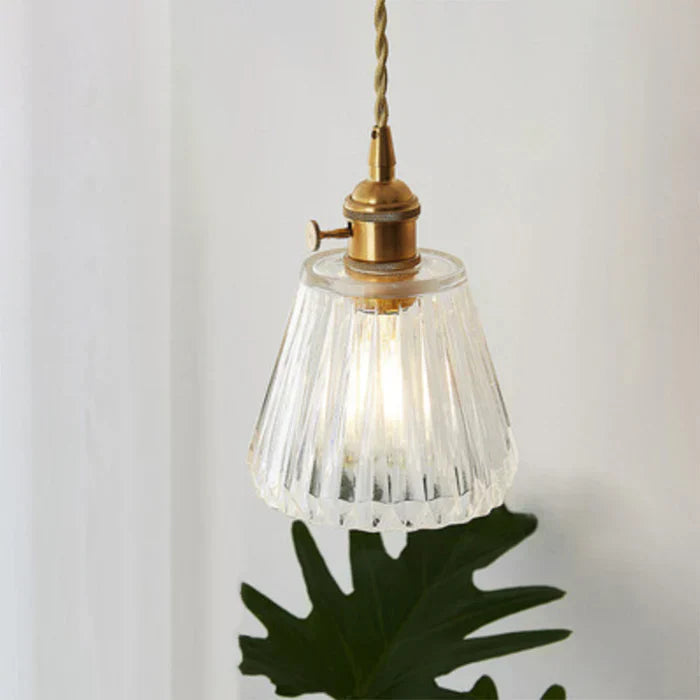 Industrial modern glass light, perfect pendant lamp for kitchen or dining room.