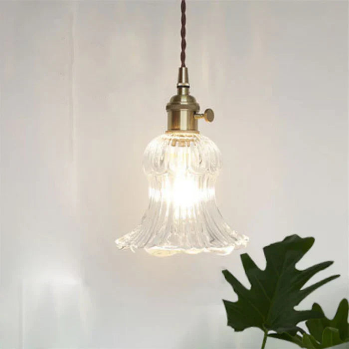 Elegant glass ceiling fixture, OpulentGlow hanging lamp for stylish home decor.
