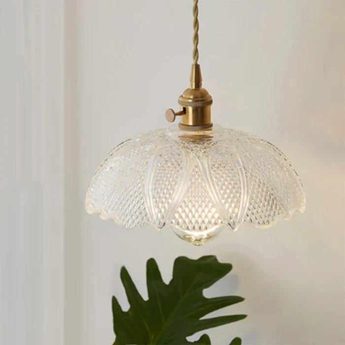 OpulentGlow modern glass pendant lamp, a beautiful statement piece for any room.
