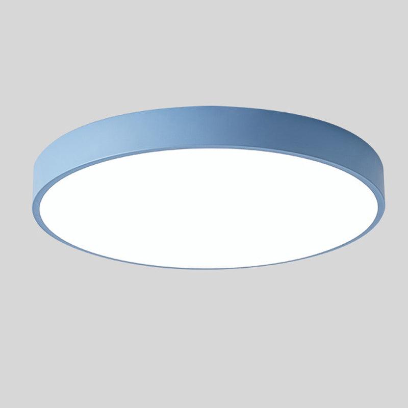 "Elegant Scandinavian Circular LED Ceiling Light Fixture with minimalist design, warm glow, and wood finish option."