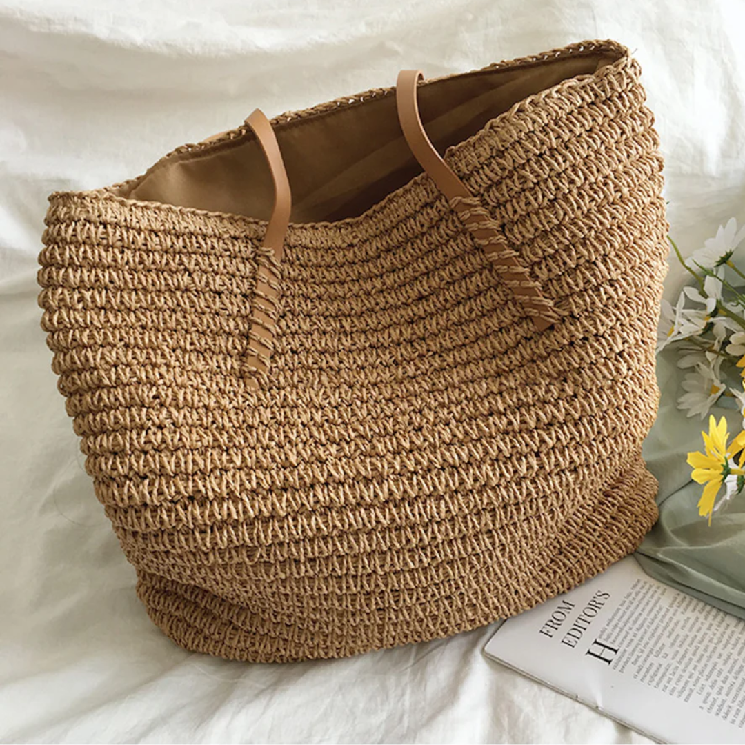 Elegant TerraWoven women's shoulder handbag. Spacious woven design, durable & versatile daily carryall.