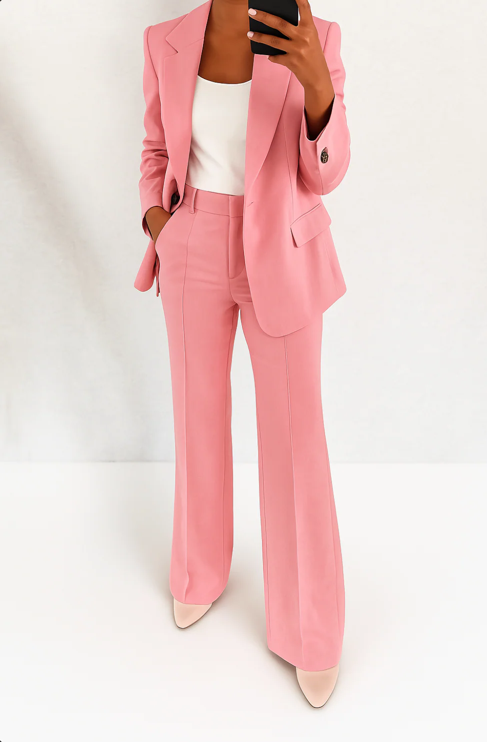 Stylish two-piece suit for women. Achieve an elegant & professional business attire look.