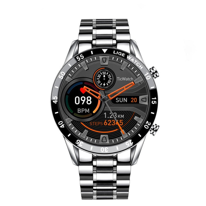 Wearable tech: sleek unisex smartwatch, perfect for fitness tracking & daily sophisticated use.