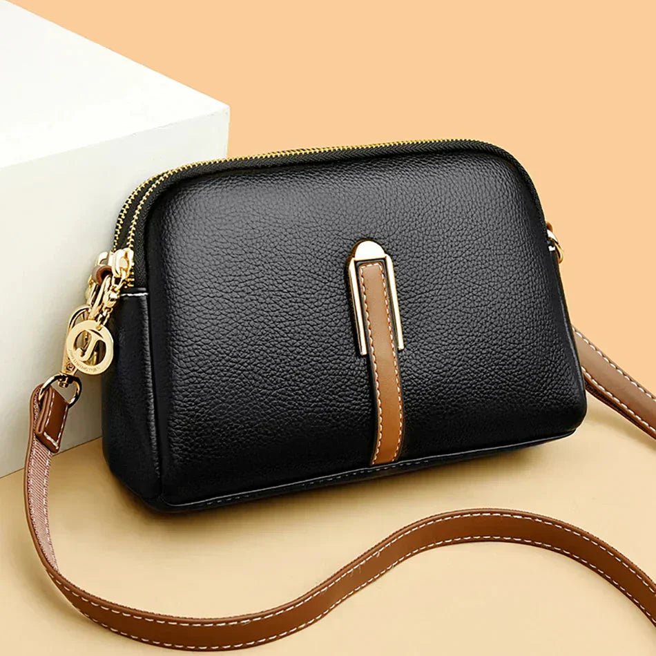 Elegant vegan leather shoulder & crossbody bag for women, perfect daily purse.