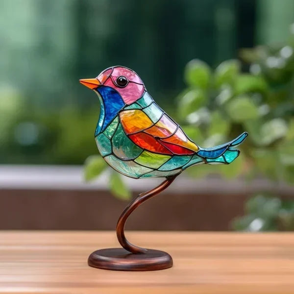 Elegant white ceramic bird figurine, a modern decorative sculpture for living room shelf decor or desktop display.