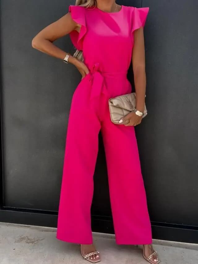 Premium elegant asymmetric jumpsuit for women, perfect one-shoulder style for formal events.