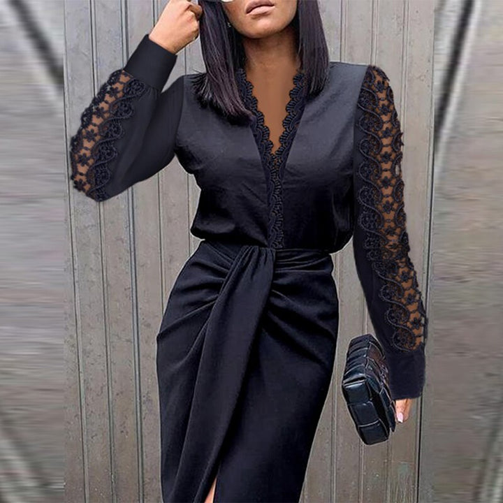Elegant women's black summer slip dress. Versatile day-to-night flowy style, perfect for summer fashion & events.