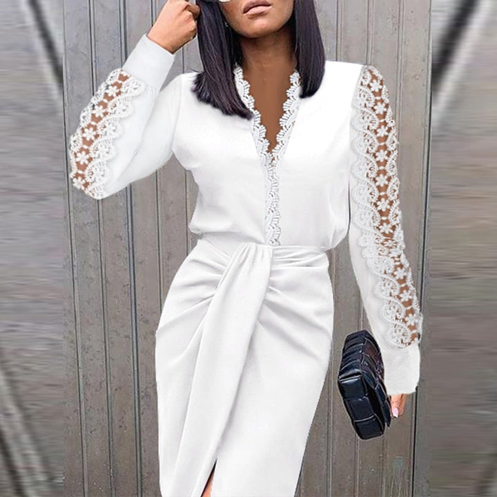 White women's summer slip dress. A versatile, casual yet elegant flowy dress for summer, suitable for evening wear.