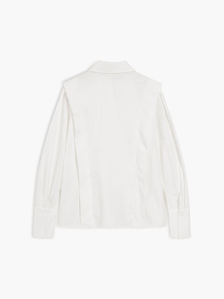 Professional women's button-down square shirt, an elegant long-sleeve blouse for office and daily wear.
