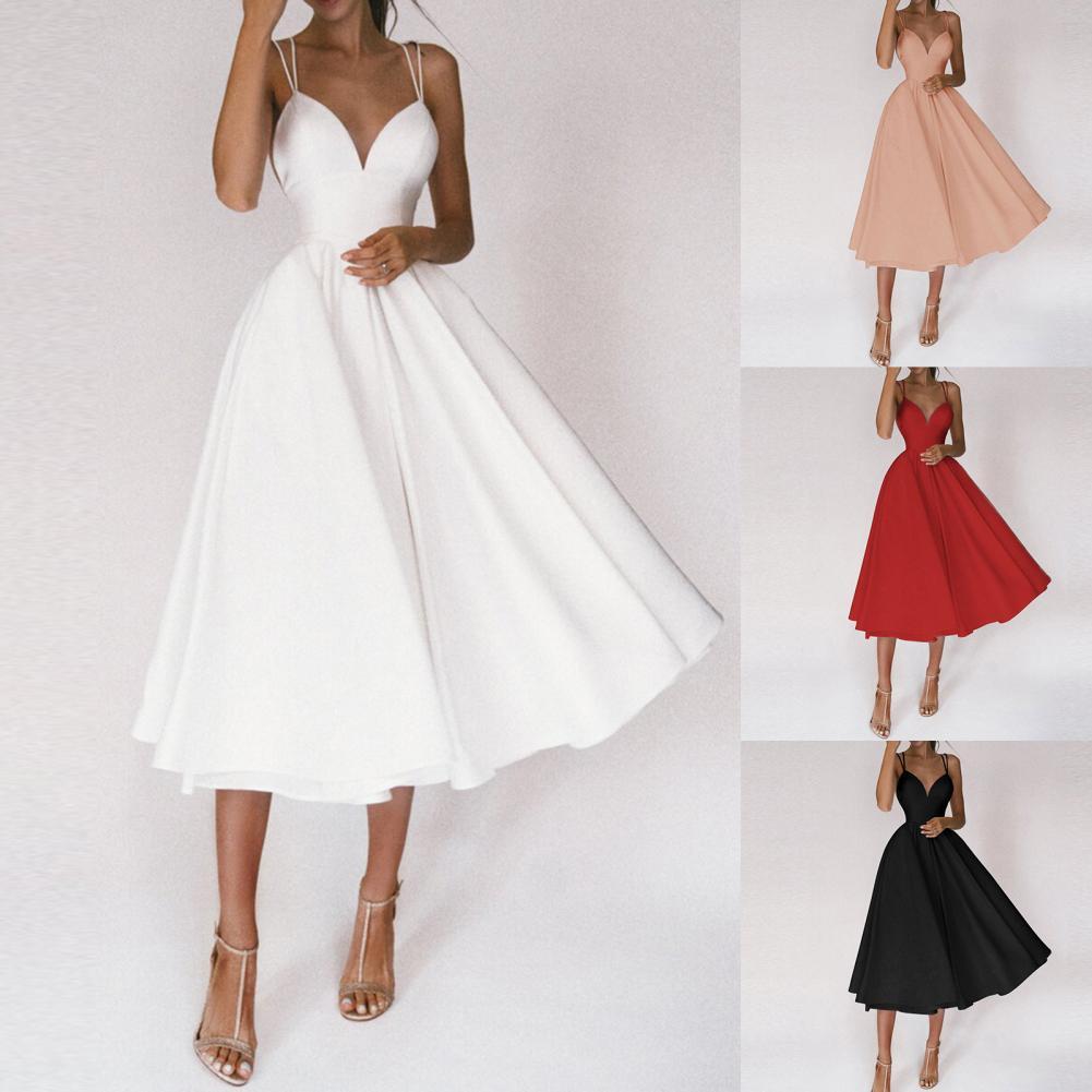 Elegant women's classy midi dress for special occasions. Perfect formal wear or cocktail party attire.