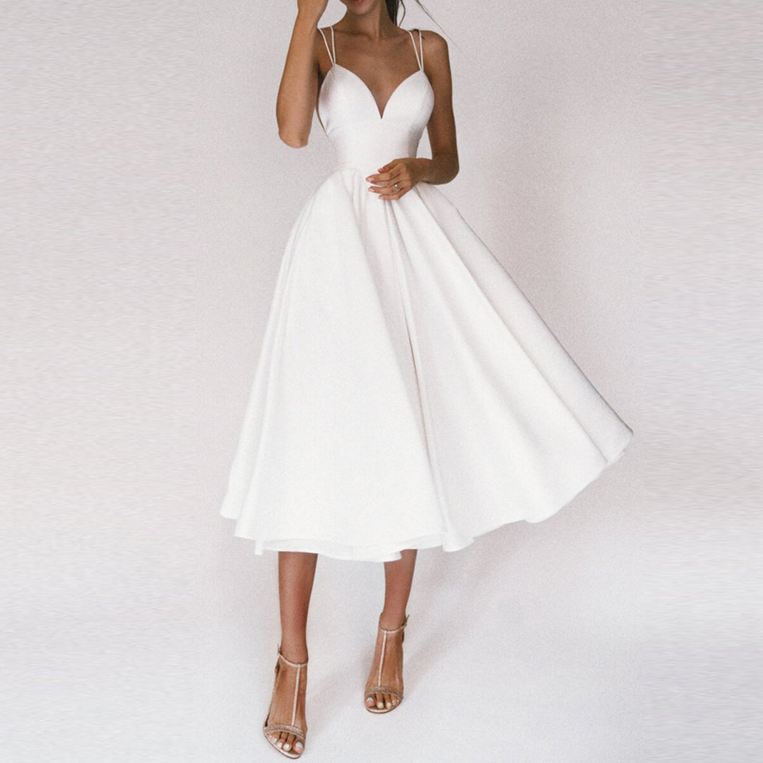 Premium women's elegant dress. A classy midi perfect for special occasions, formal events, and cocktail parties.
