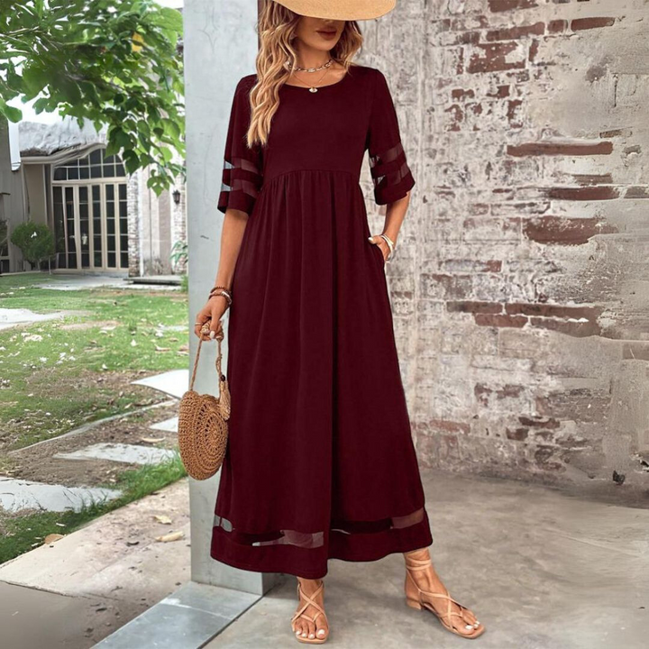Chic women's party dress with sophisticated style & comfortable tummy control. Timeless fashion for special events.