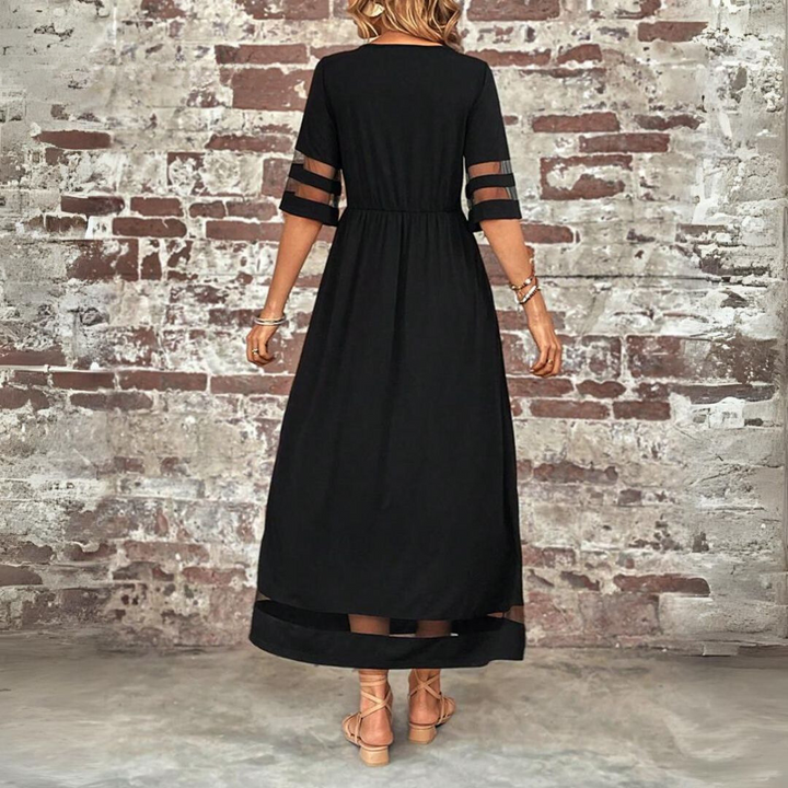 Comfortable women's elegant dress, perfect for parties. Offers flattering tummy control for a chic & confident style.