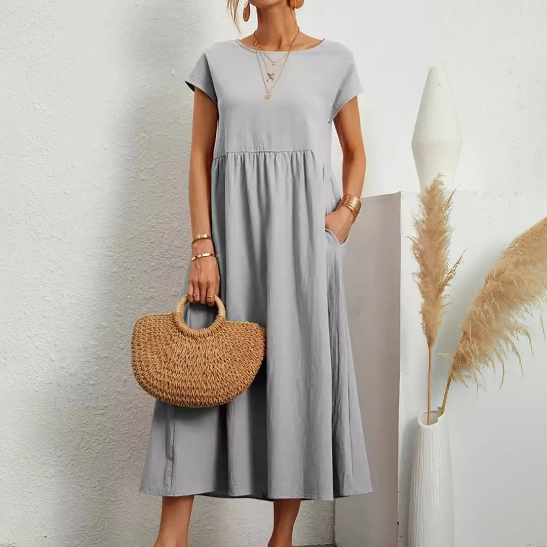 Beautiful women's elegant flowy maxi dress, offering ultimate comfort and effortless, sophisticated style.