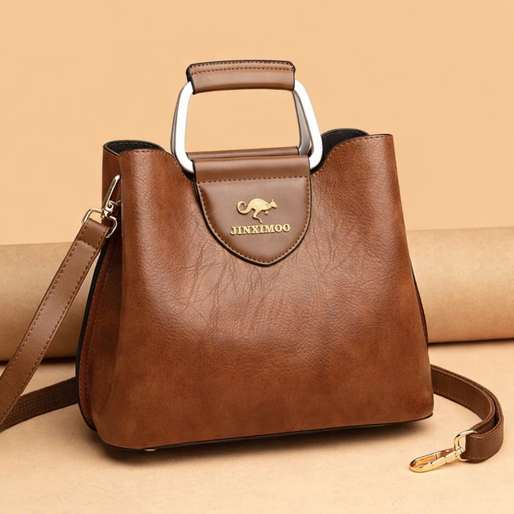 Versatile women's luxury leather shoulder bag, also wearable as a stylish crossbody handbag for daily use.