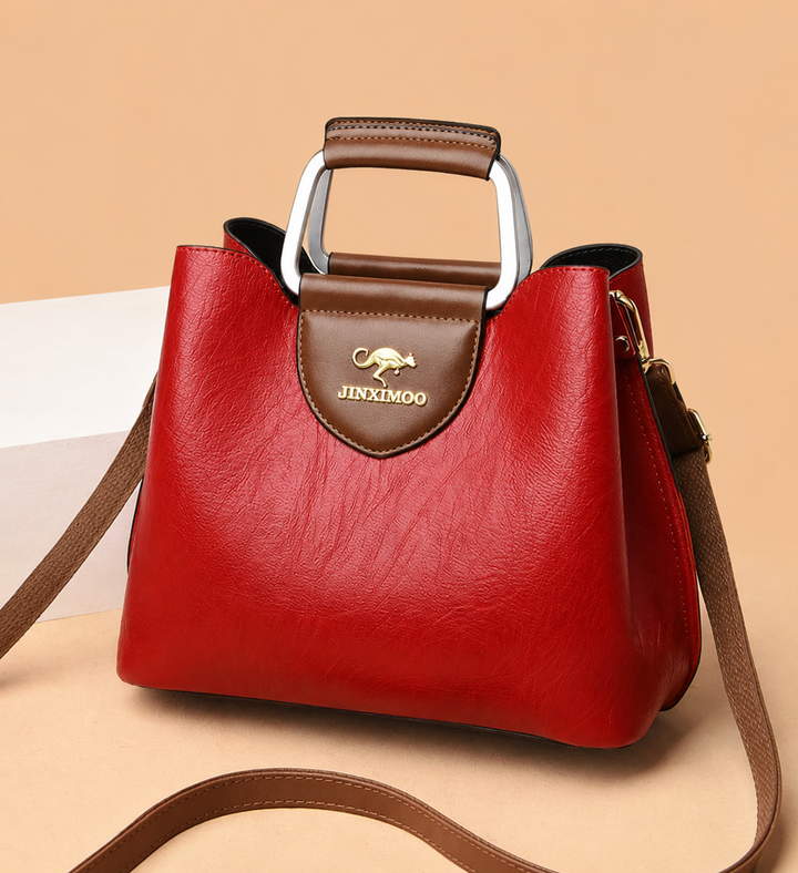 Premium elegant women's leather shoulder bag, a fashionable and luxurious everyday accessory for her.