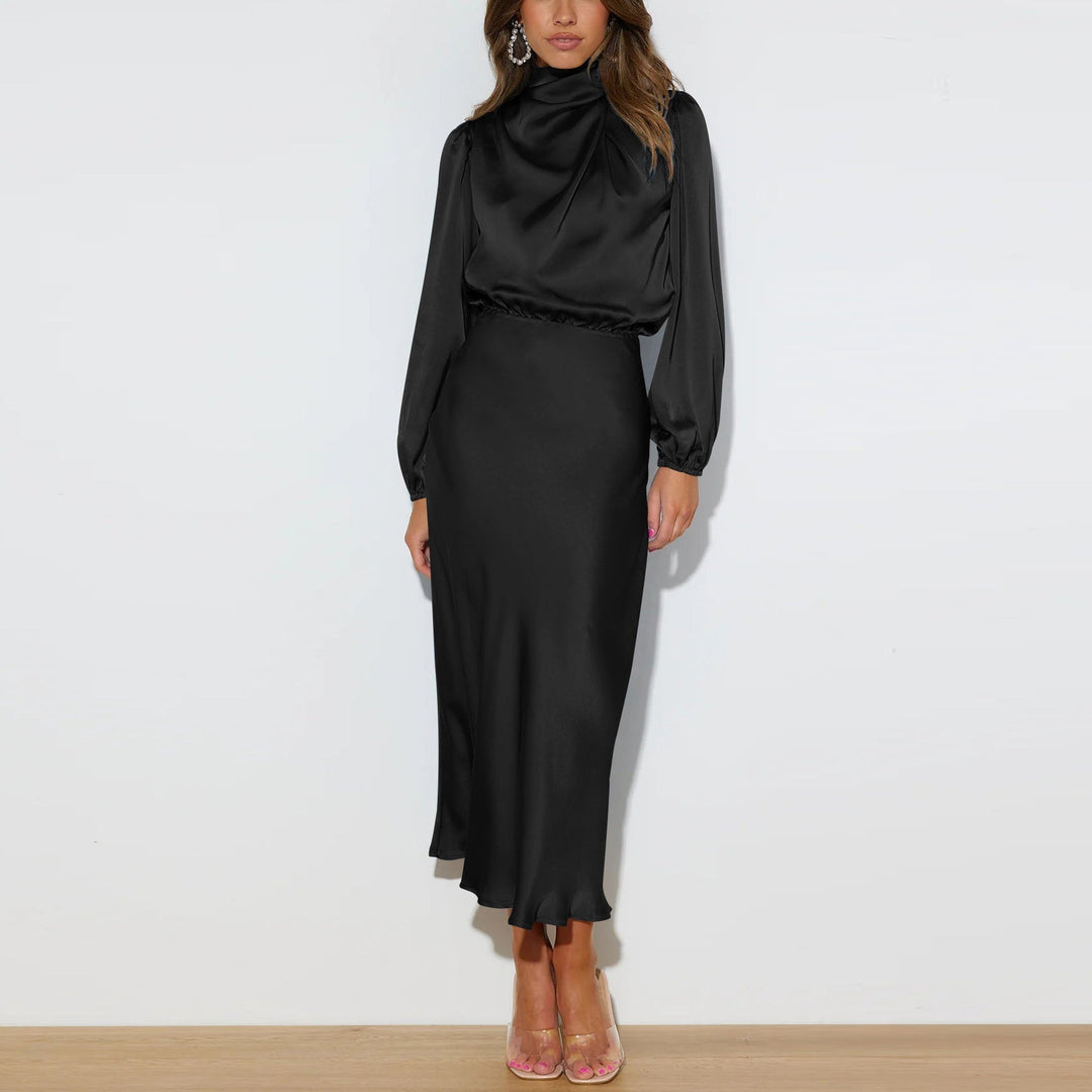 Stunning women's satin maxi slip dress, ideal for weddings, galas, and other special formal events.