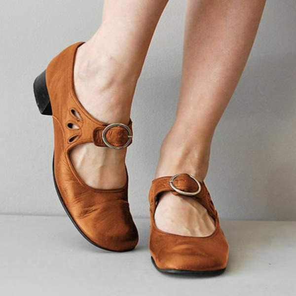 Comfortable women's low heel shoes with classic style, ideal for spring fashion, autumn wear, & work.