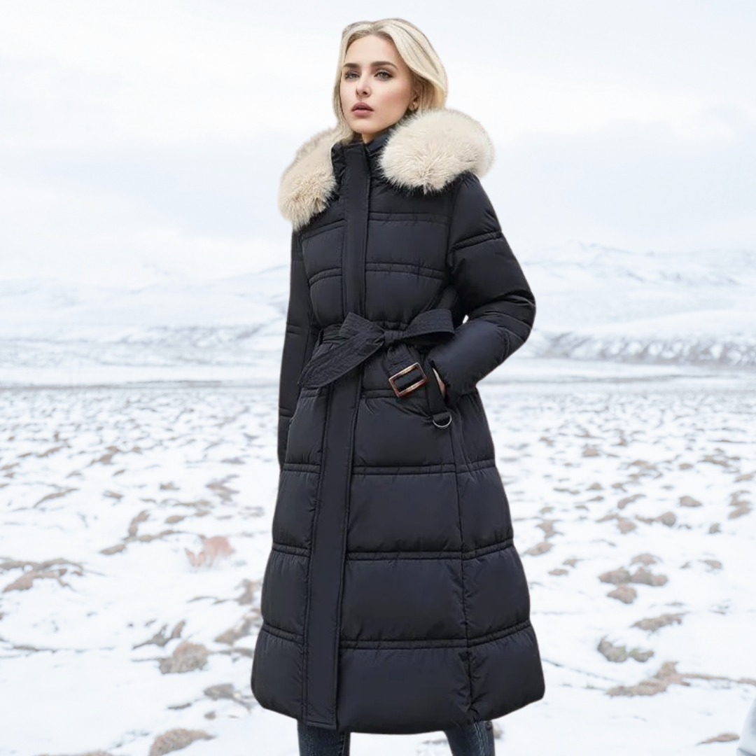 Women's elegant faux fur coat, designed for ultimate warmth and a sophisticated winter look.
