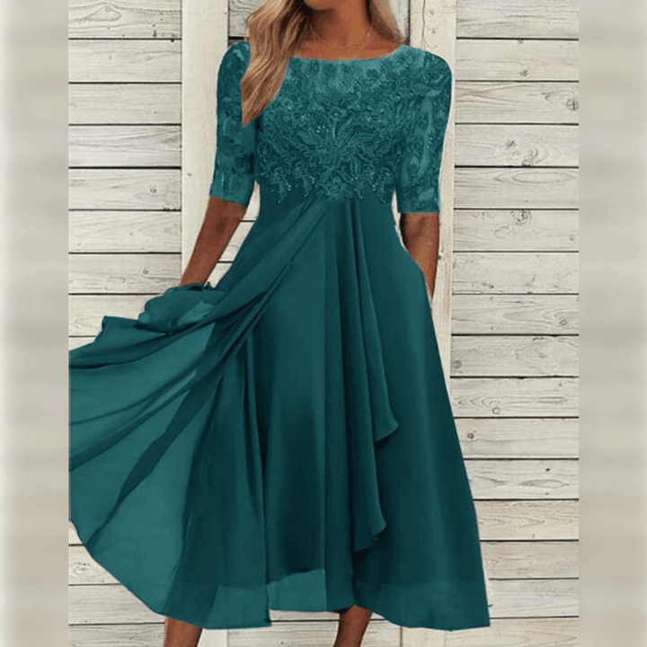 Beautiful women's elegant midi dress. A versatile occasion dress suitable for various events & parties.