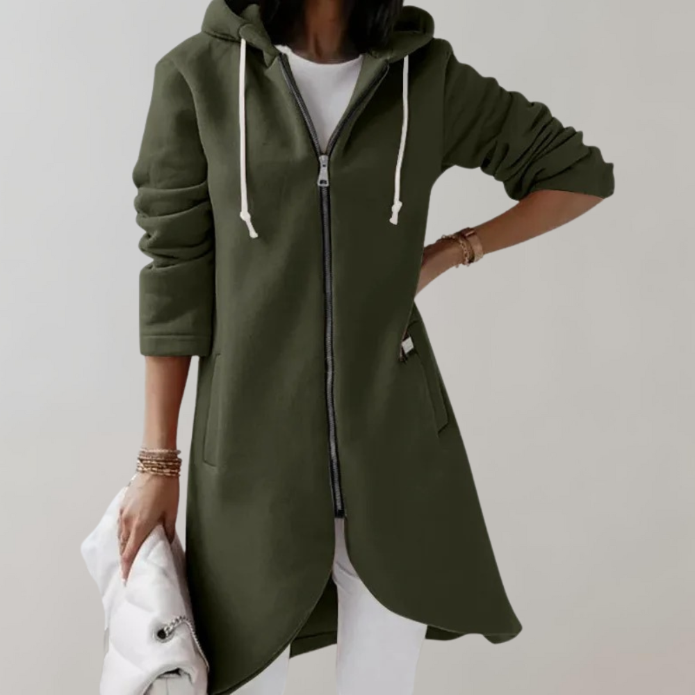Stylish women's long sleeve open front knit cardigan. Comfortable outerwear for everyday style.