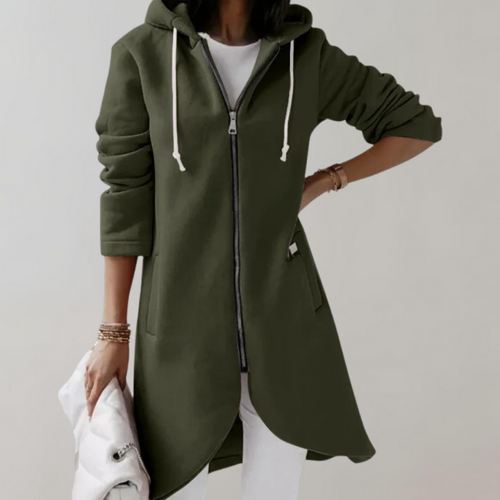 Stylish women's long sleeve open front knit cardigan. Comfortable outerwear for everyday style.