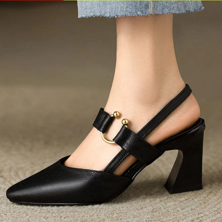 Elegant women's orthopedic comfort heels with cushioned support for all-day wear. Perfect for work & dress.