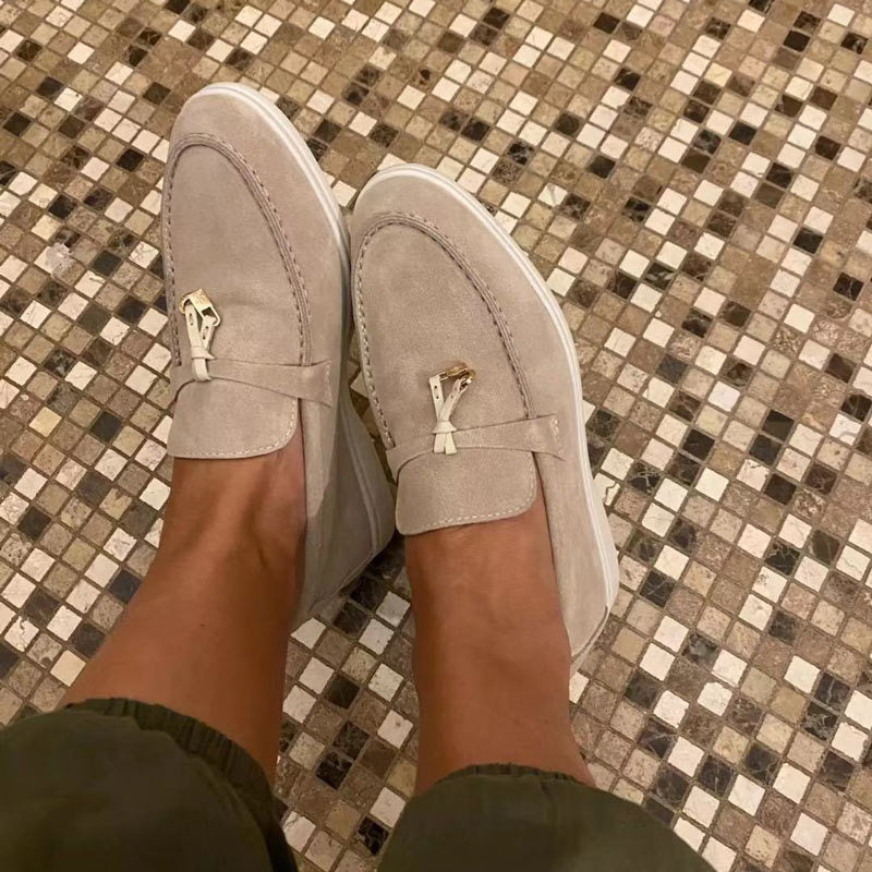 Comfortable slip-on women's pointed-toe loafers, versatile flats for spring & summer.