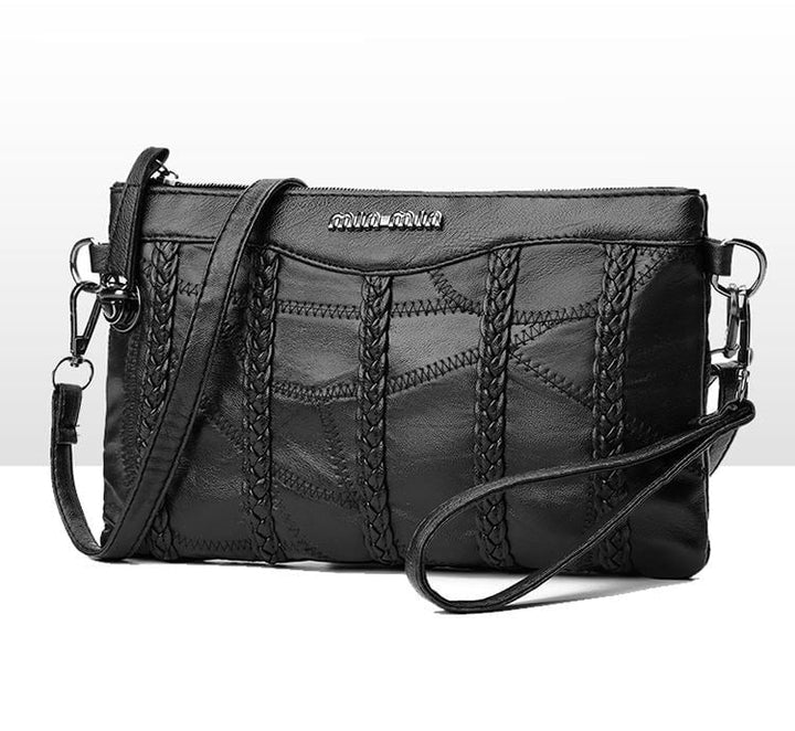 Versatile women's PU leather clutch bag, easily converts to an elegant shoulder or evening purse.