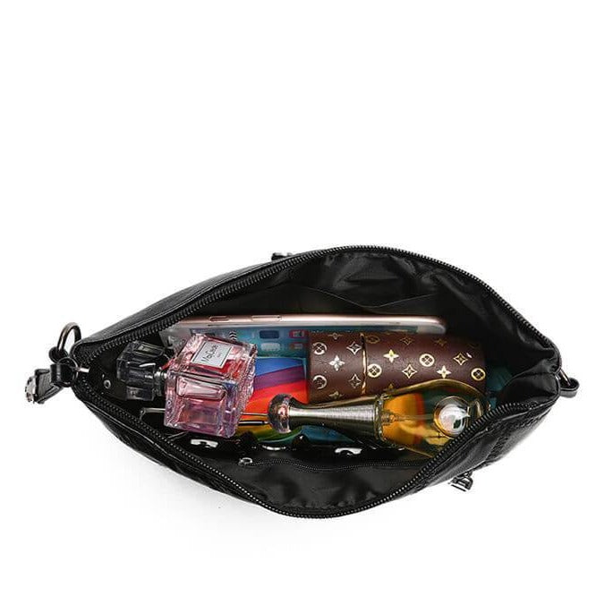 Chic PU leather women's clutch bag, an elegant fashion accessory for daily essentials or special occasions.
