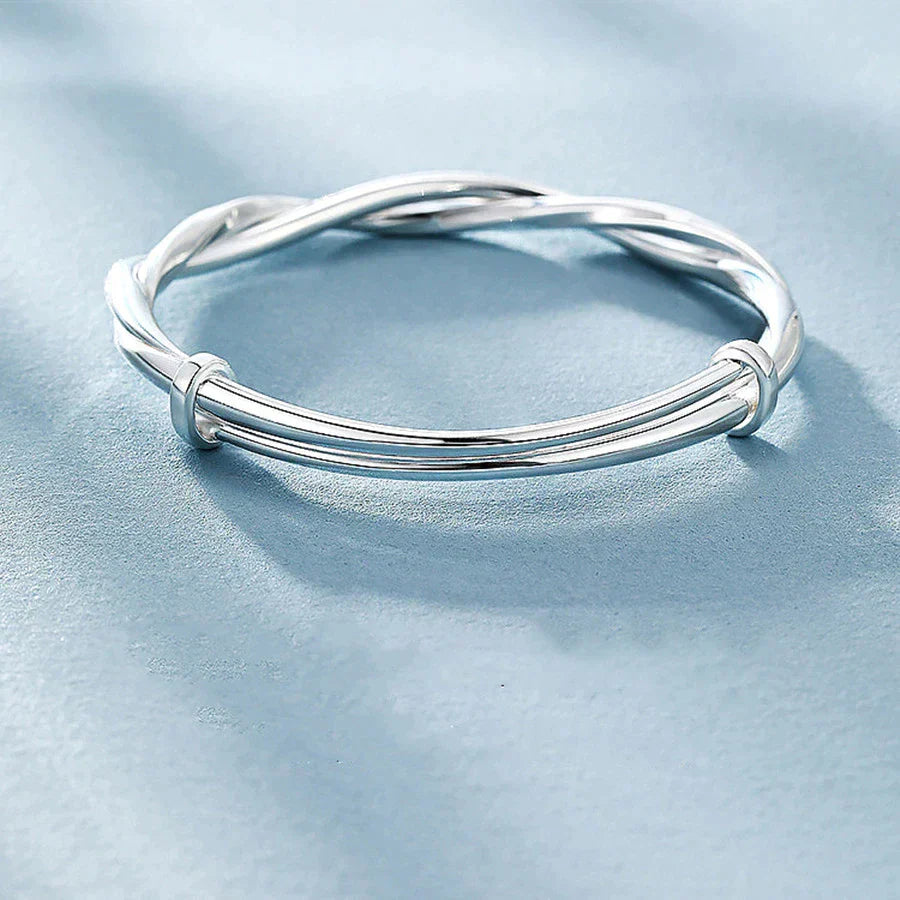 Beautiful sterling silver bracelet, an elegant and adjustable women's jewelry gift, perfect for her.