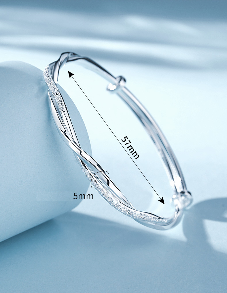 Fine women's sterling silver bracelet with an intricate and elegant design, a timeless piece of jewelry.
