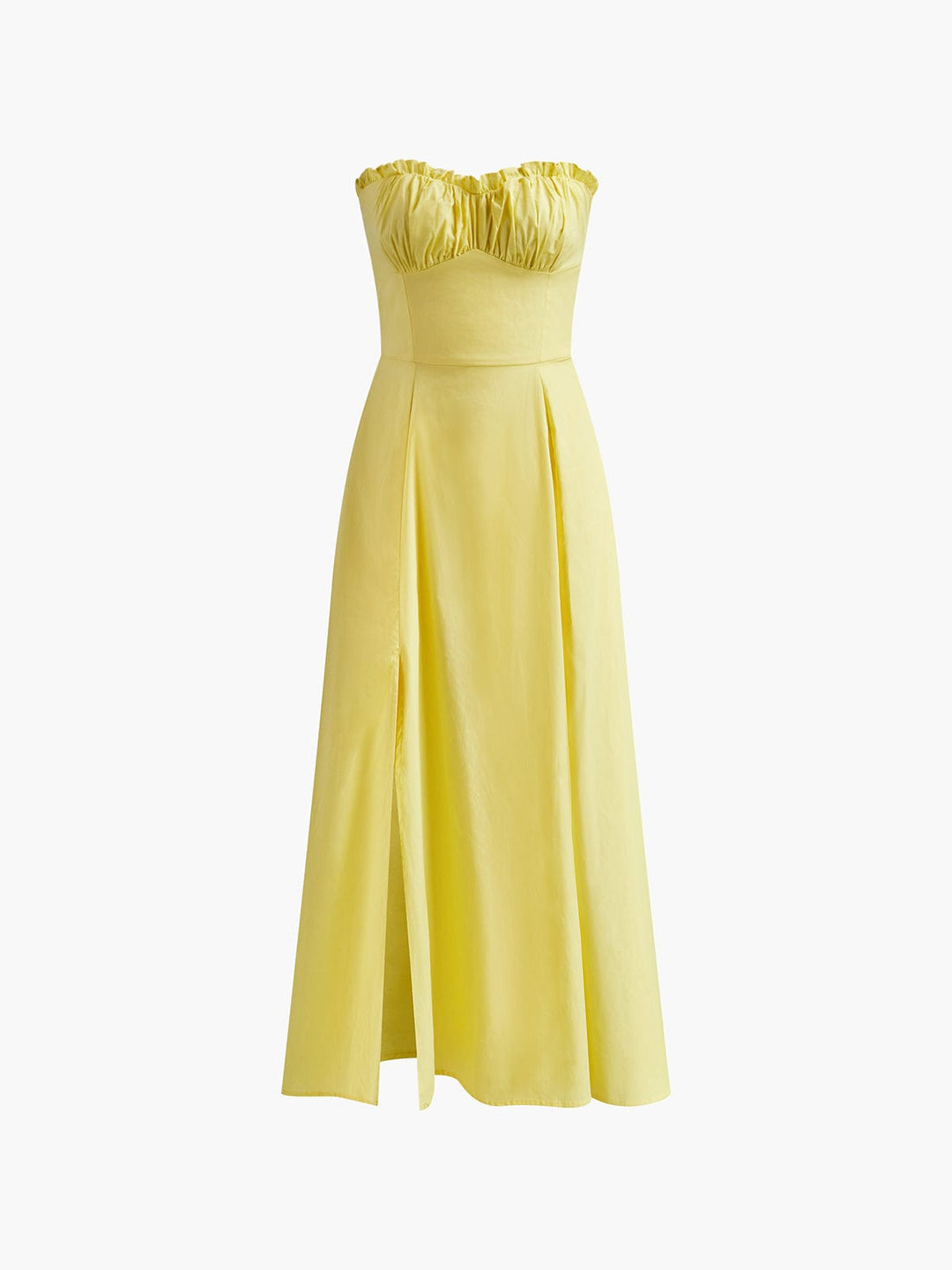 Romantic women's midi strapless dress. Elegant summer sundress, ideal for parties and special occasions.