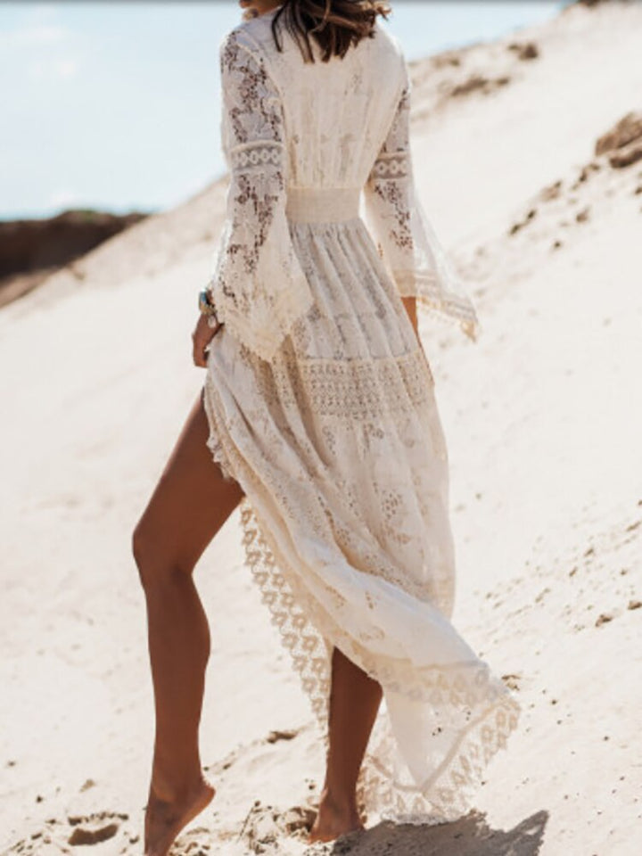 White elegant summer dress for women. Comfortable, stylish, and versatile for any warm-weather event.