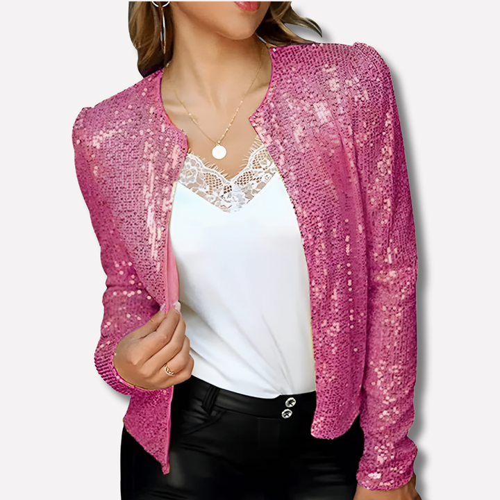 Tailored women's blazer in a classic fit, ideal for a professional look and versatile fashion wear.