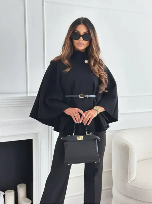 Trendy Sophia women's tailored wool coat. Chic, elegant, and warm winter outerwear. A versatile long fashion coat.
