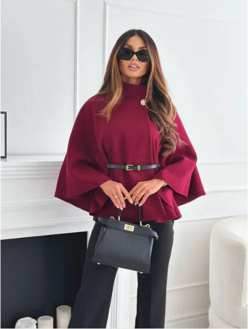 Women's elegant tailored long wool winter coat. Chic and warm outerwear for a classic, fashionable look.