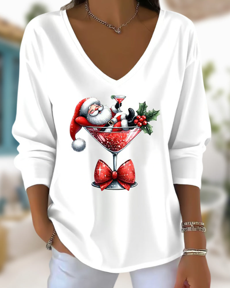 Chic women's V-neck blouse, elegant & comfortable for a flattering versatile casual wear style.