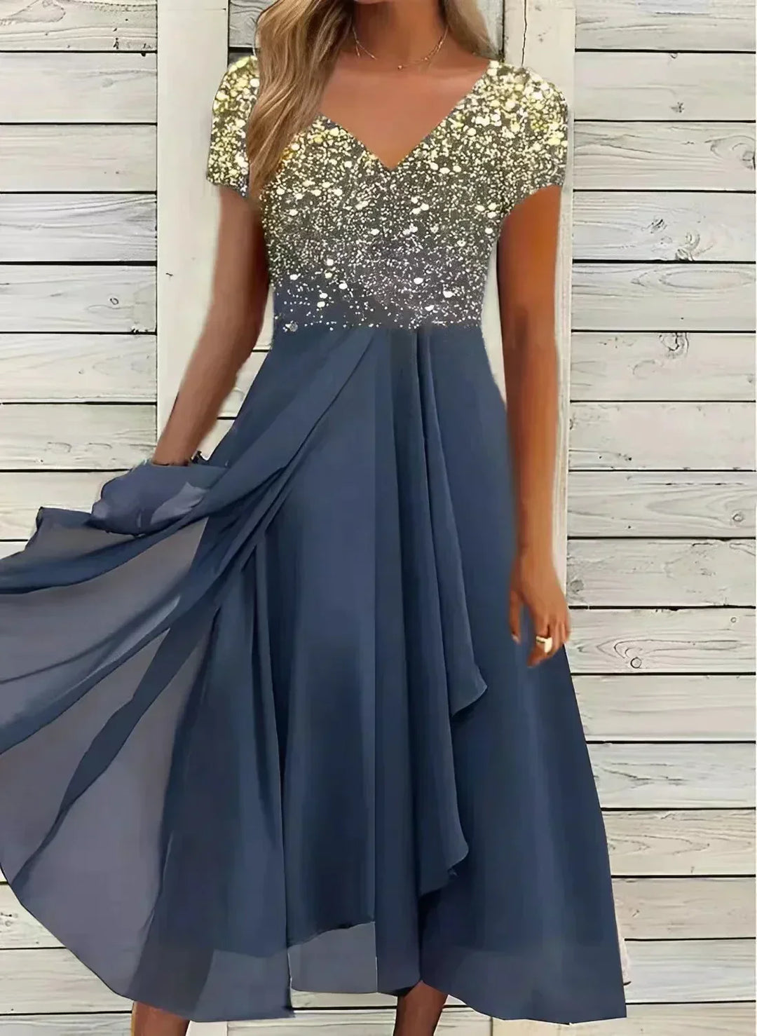 Elegant women's versatile midi dress, perfect for parties, evenings & special occasions. New chic formal wear.