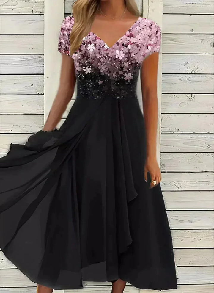 Versatile women's party dress. This elegant midi is perfect for evening, cocktail or any special occasion. New fashion.