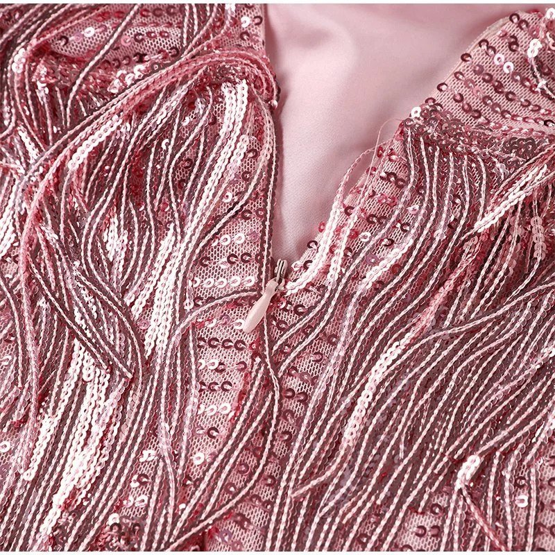 "Elegant women's cocktail dress with figure-hugging silhouette, perfect for formal events and special occasions."